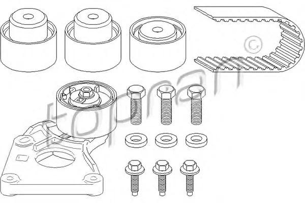 722 795 TOPRAN Комплект ремня ГРМ (фото 1)
