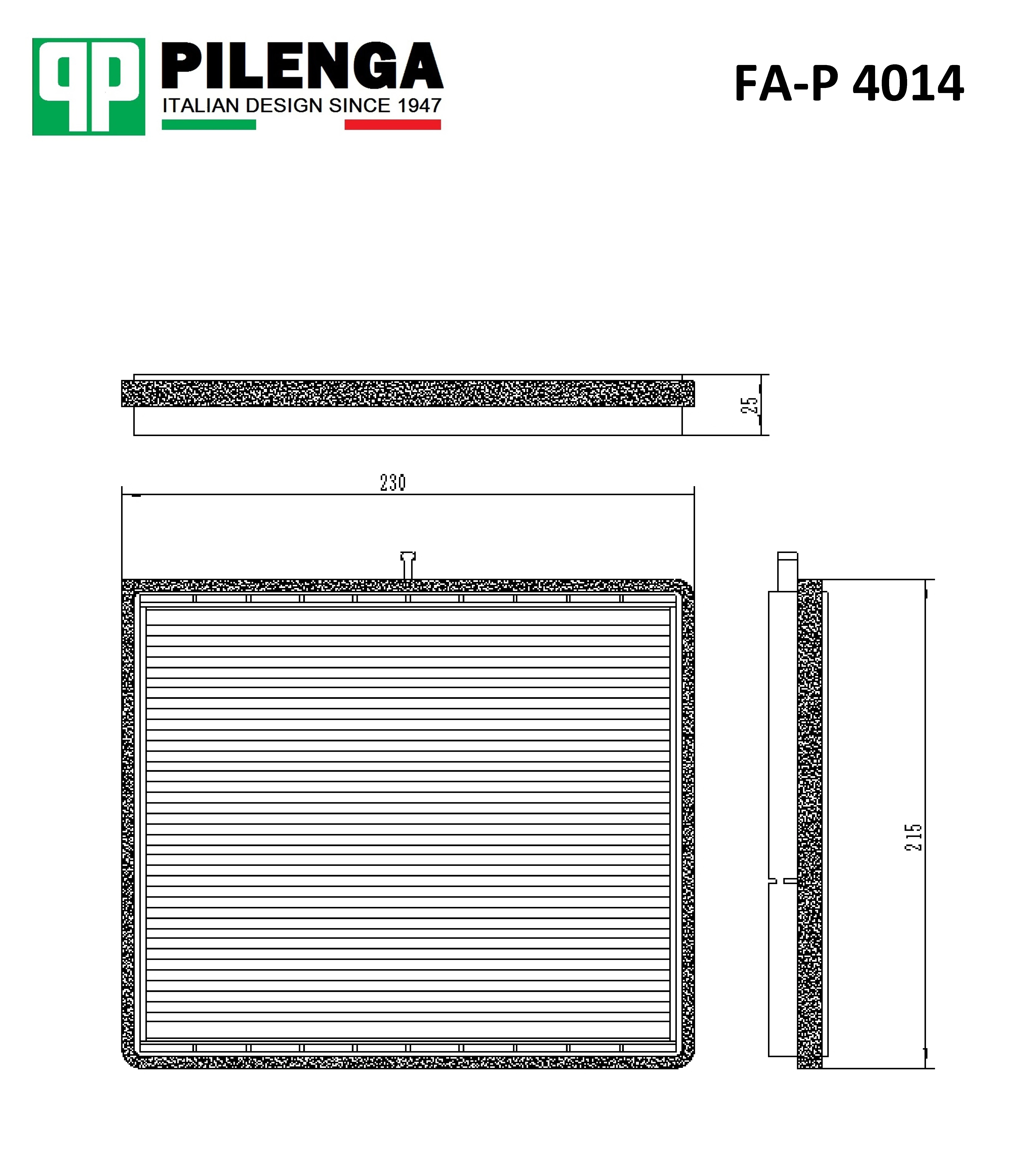 FA-P 4014 PILENGA Салонный фильтр daewoo nubira/lacetti 1.4-1.8i/2.0d 03> (фото 3)