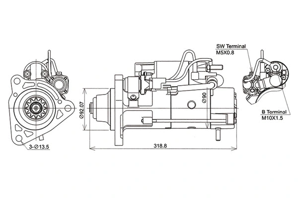 723245/M KUTNAK AUTOMOTIVE Стартер (фото 1)