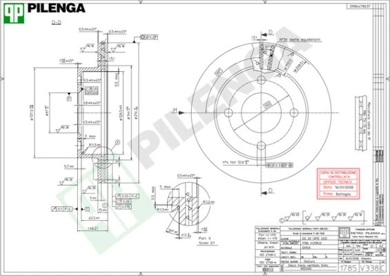 V338 PILENGA Тормозной диск (фото 2)