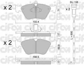 822-128-0K CIFAM Тормозные колодки (фото 1)