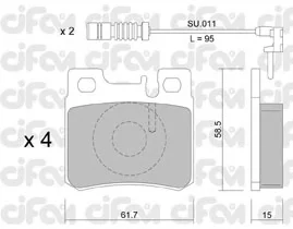 822-203-0K CIFAM Тормозные колодки (фото 1)