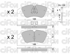 822-775-2K CIFAM Тормозные колодки (фото 1)