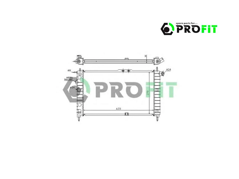 PR 1105A1 PROFIT Радиатор охлаждения двигателя (фото 2)