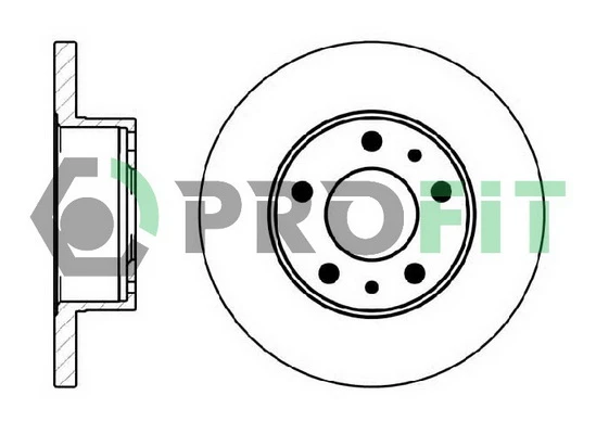 5010-0758 PROFIT Тормозной диск (фото 2)