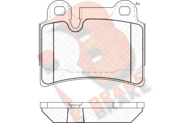 RB1951 R BRAKE Комплект тормозных колодок, дисковый тормоз (фото 1)