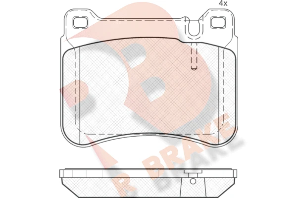 RB1769 R BRAKE Комплект тормозных колодок, дисковый тормоз (фото 2)