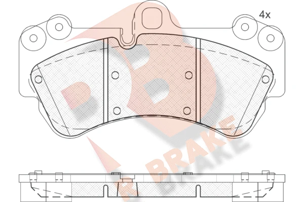 RB1620 R BRAKE Комплект тормозных колодок, дисковый тормоз (фото 2)