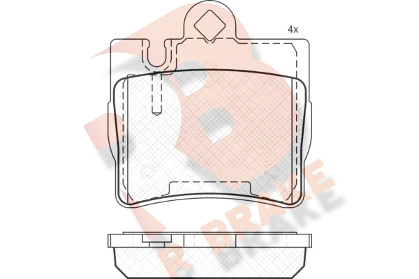 RB1390 R BRAKE Комплект тормозных колодок, дисковый тормоз (фото 2)