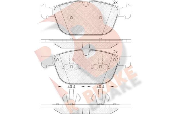 RB1920 R BRAKE Комплект тормозных колодок, дисковый тормоз (фото 2)