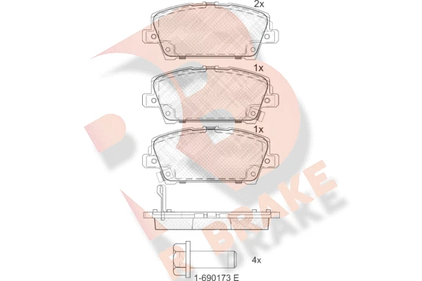 RB1773 R BRAKE Комплект тормозных колодок, дисковый тормоз (фото 1)