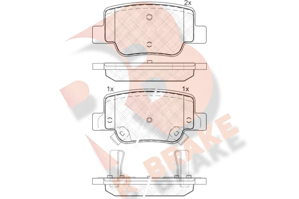 RB1945 R BRAKE Комплект тормозных колодок, дисковый тормоз (фото 2)