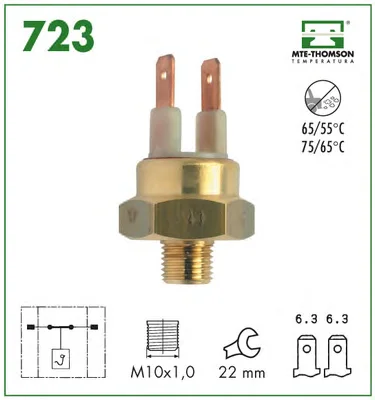 723 MTE-THOMSON Датчик включения вентилятора радиатора (фото 1)