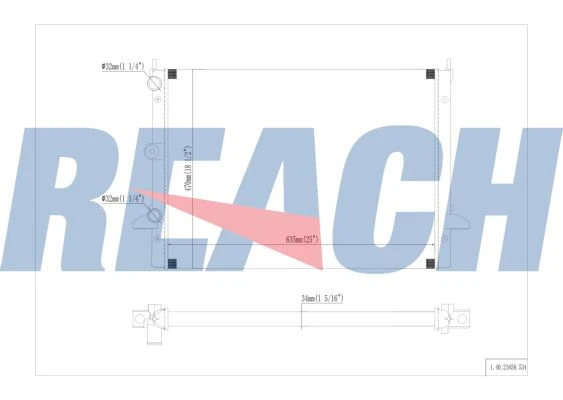 1.40.21658.534 REACH Радиатор, охлаждение двигателя (фото 2)