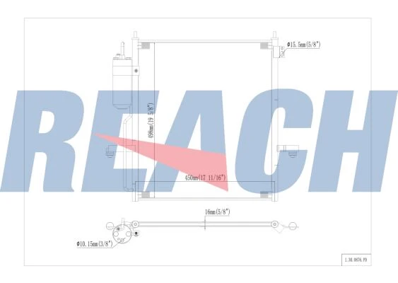 1.30.0876.PD REACH Конденсатор, кондиционер (фото 2)