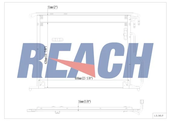 1.31.3431.P REACH Конденсатор, кондиционер (фото 2)