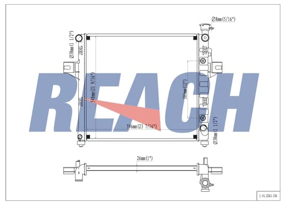 1.41.2263.126 REACH Радиатор, охлаждение двигателя (фото 2)