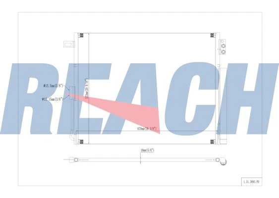 1.31.3893.PD REACH Конденсатор, кондиционер (фото 2)
