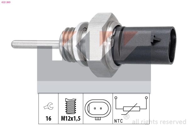 422 260 KW Датчик, температура выхлопных газов (фото 2)