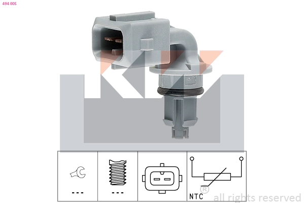 494005 KW Датчик, температура впускаемого воздуха (фото 2)