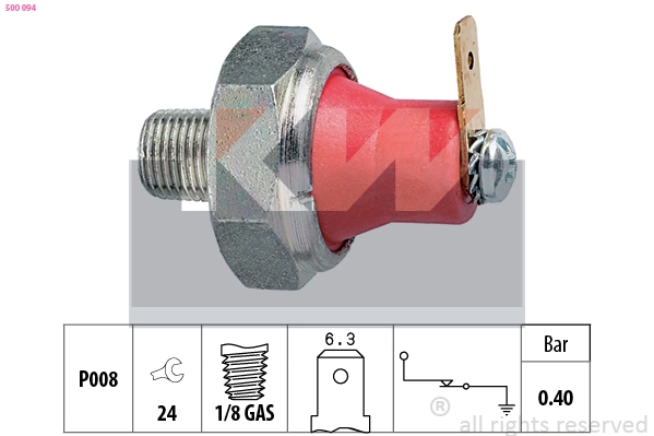 500094 KW Датчик давления масла (фото 2)