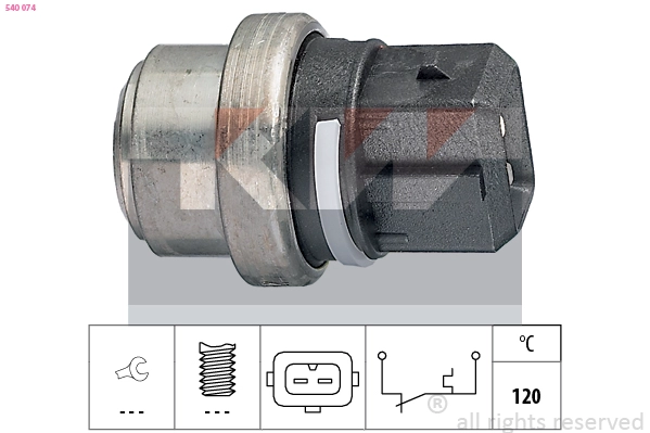 540 074 KW термовыключатель, сигнальная лампа охлаждающей жидкости (фото 2)