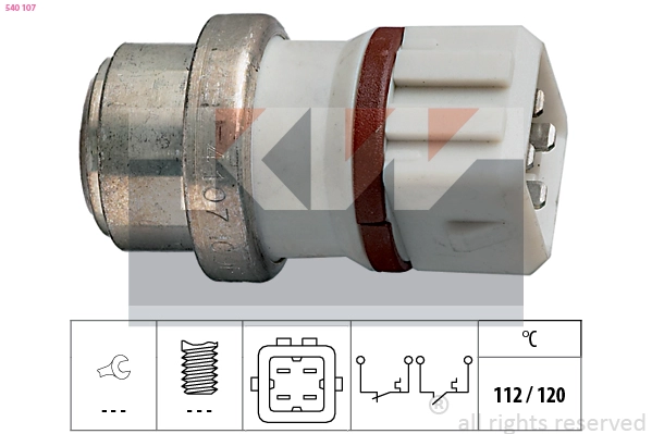 540107 KW термовыключатель, сигнальная лампа охлаждающей жидкости (фото 2)