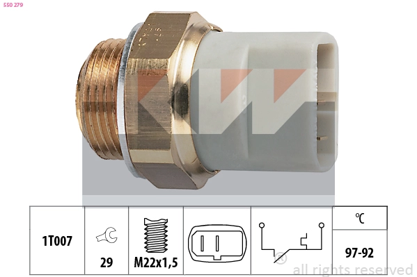 550279 KW Термовыключатель, вентилятор радиатора (фото 2)