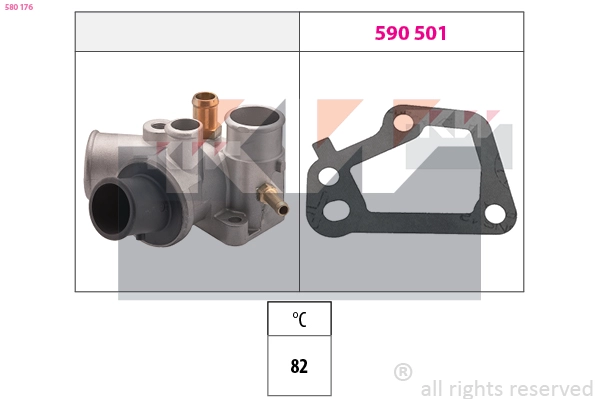 580 176 KW Термостат, охлаждающая жидкость (фото 2)