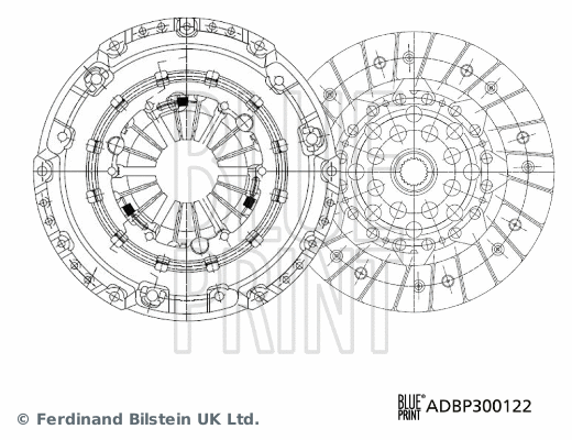 ADBP300122 BLUE PRINT Комплект сцепления (фото 1)