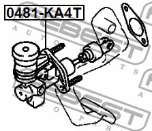 0481-KA4T FEBEST Главный цилиндр, система сцепления (фото 2)