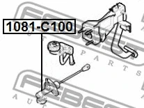 1081-C100 FEBEST Главный цилиндр, система сцепления (фото 2)