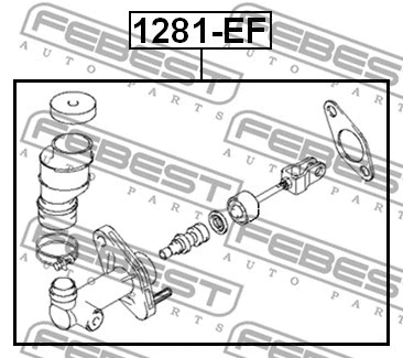 1281-EF FEBEST Главный цилиндр, система сцепления (фото 2)