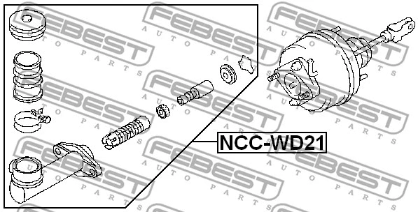 NCC-WD21 FEBEST Главный цилиндр, система сцепления (фото 2)