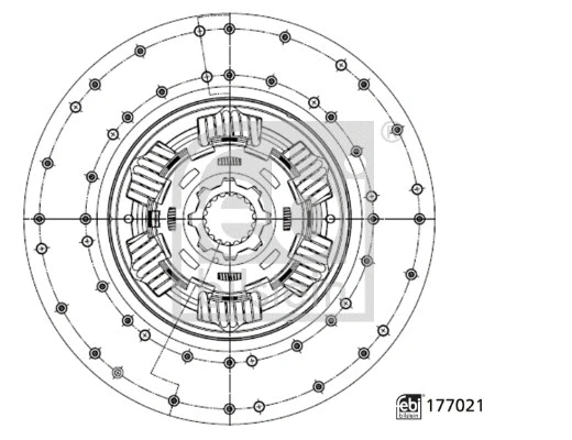 177021 FEBI Диск сцепления (фото 1)