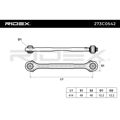 273C0542 RIDEX Рычаг независимой подвески колеса, подвеска колеса (фото 8)