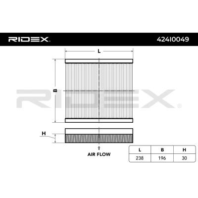 424I0049 RIDEX Фильтр, воздух во внутренном пространстве (фото 4)