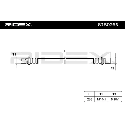 83B0266 RIDEX Тормозной шланг (фото 6)