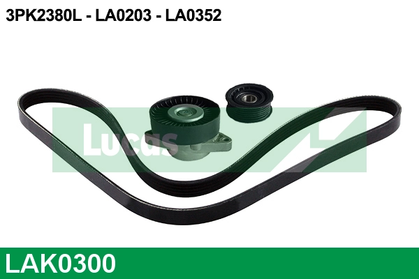 LAK0300 LUCAS Поликлиновой ременный комплект (фото 1)