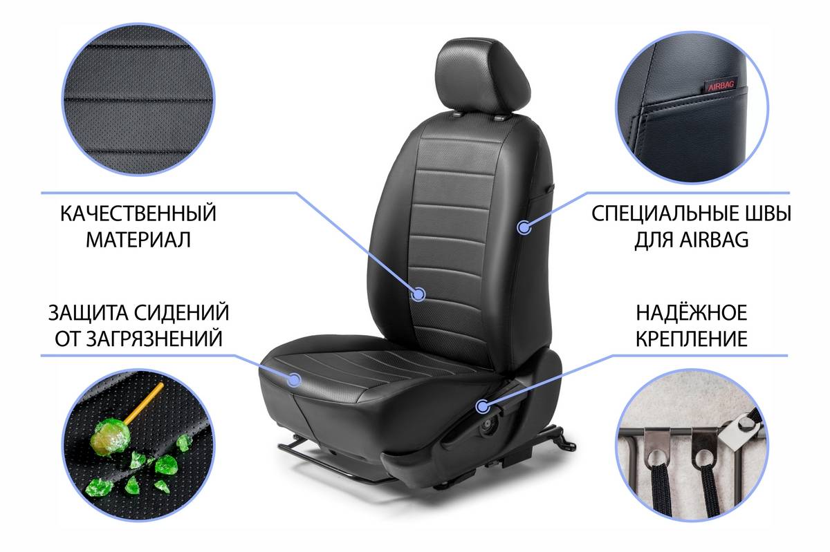 SC.2801.1 RIVAL Авточехлы строчка 40, 60 эко-кожа hyundai solaris i седан 10-17, kia rio iii седан 11-17 (фото 7)