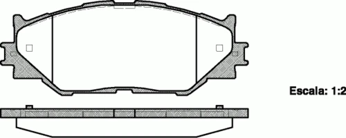 21201.00 ROADHOUSE Комплект тормозных колодок, дисковый тормоз (фото 2)