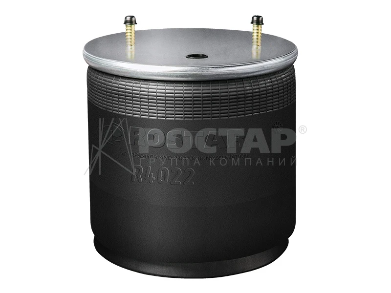 R4022DGL03 ROSTAR Пневмоподушка со стаканом 2 шп.m12 смещ.25. 1отв.штуц.m22. поршень пластик 4 отв.d8 saf (фото 1)