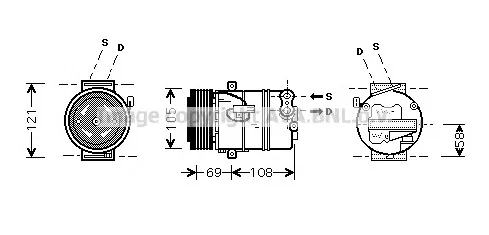OLK443 PRASCO Компрессор кондиционера (фото 1)