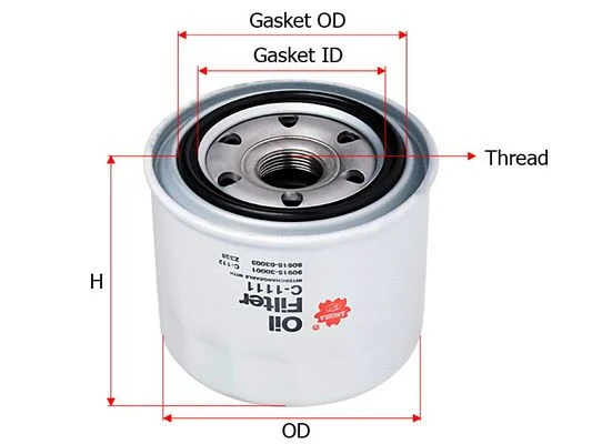 C-1111 SAKURA Масляный фильтр (фото 3)