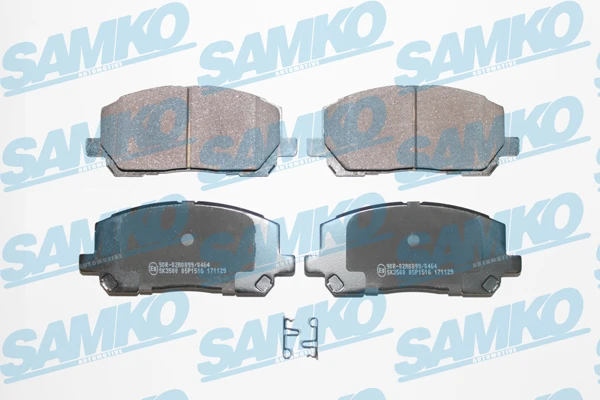 5SP1516 SAMKO Комплект тормозных колодок, дисковый тормоз (фото 3)