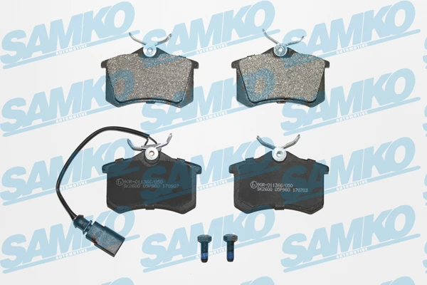 5SP980 SAMKO Комплект тормозных колодок, дисковый тормоз (фото 2)