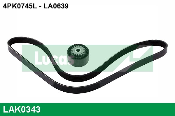 LAK0343 LUCAS Поликлиновой ременный комплект (фото 1)