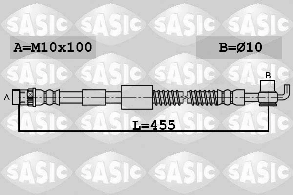6600067 SASIC Тормозной шланг (фото 2)