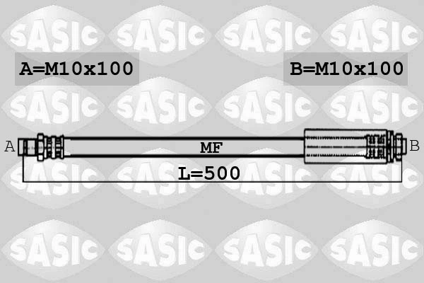 6606224 SASIC Тормозной шланг (фото 2)