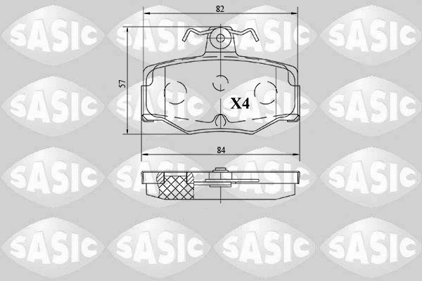 6216084 SASIC Комплект тормозных колодок, дисковый тормоз (фото 2)